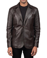 Men Genuine Leather Blazer Sport Coat 49